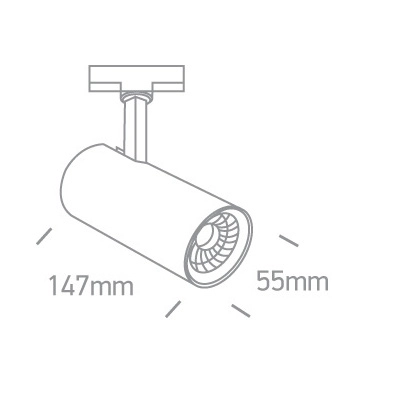 Sufitowa lampa trójobwodowa TORN MYL.00085 LED 9,5W 3000K tuba czarna