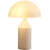 Designerska lampa stołowa Belfugo MT1234-250 WHITE Step szklany grzybek biały