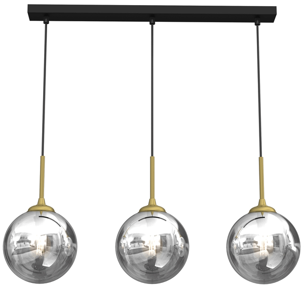 Lampa wisząca Reflex MLP8415 loftowe kule przydymione złote