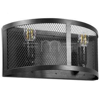 Kinkiet LAMPA ścienna SOHO 310903 Polux przyścienna OPRAWA półokrągła siatka loft czarna