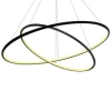 LAMPA wisząca SLIM/000010/4000/B MDECO metalowa OPRAWA okrągły ZWIS LED 53W 4000K do biura czarny OUTLET
