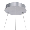 LAMPA wisząca VELAR MD16003097-1B SILVER Italux metalowa OPRAWA okrągła LED 60W 3000K zwis pierścień ring srebrny