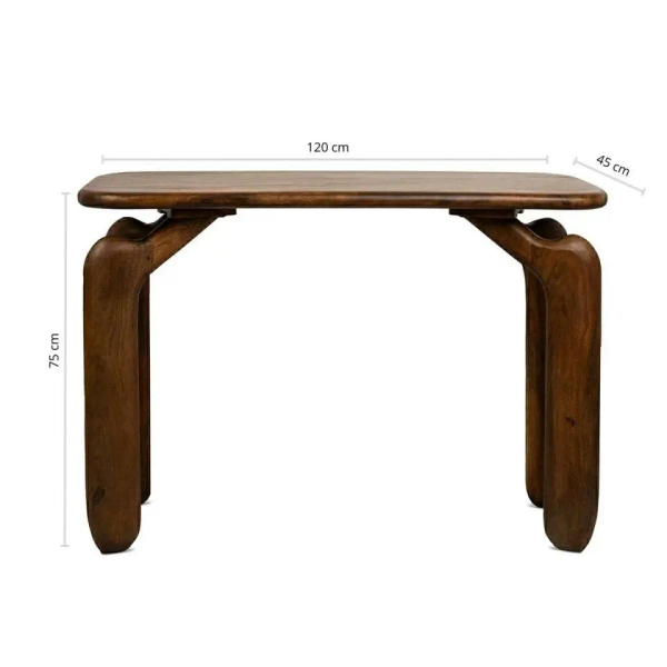 Brązowy stół do jadalni ORIZON MM001501100343 drewniany 120x45cm