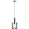 Szklana LAMPA wisząca DONATI 5249 Rabalux loftowa tuba do sypialni chrom
