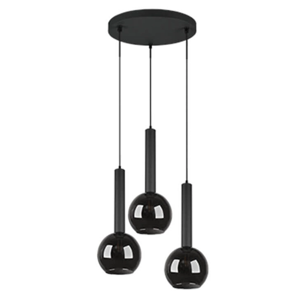Kaskadowa lampa zwis CLAYTON 310390332 Trio kule do sypialni czarny