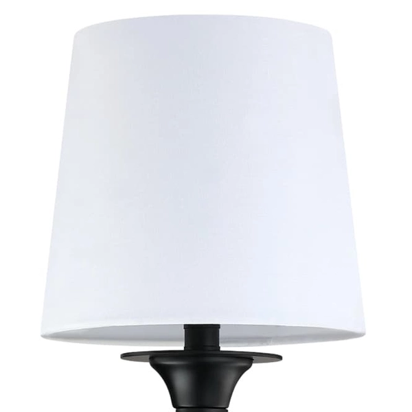 Kinkiet klasyczny Austin W01296BK-WH Cosmolight metal tkanina czarny biały