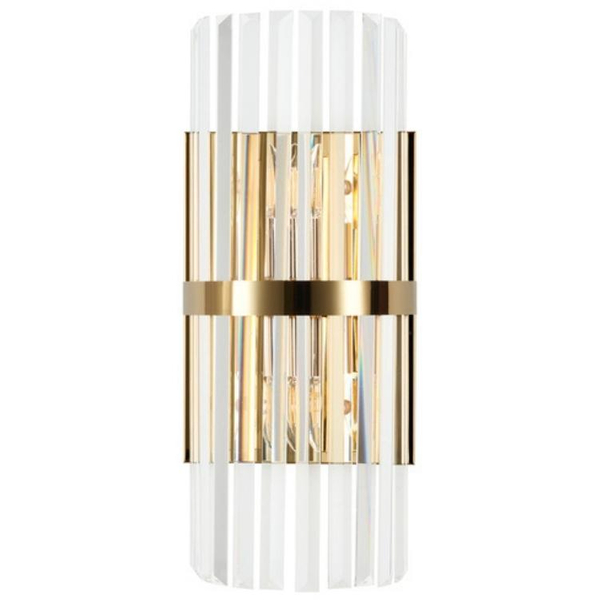 Kinkiet glamour Glitter DW917 gold Step do jadalni kryształowy złoty