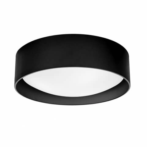 Okrągły plafon do jadalni VERO 30684202 Kaspa metalowy czarny