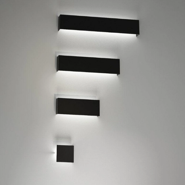 LAMPA ścienna KITAMI 4410 Shilo metalowa OPRAWA przyścienny kinkiet prostokątny czarny