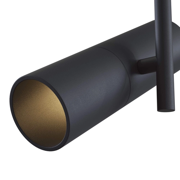 Metalowa lampa sufitowa tuba Elti C020CL-01B z regulacją czarna