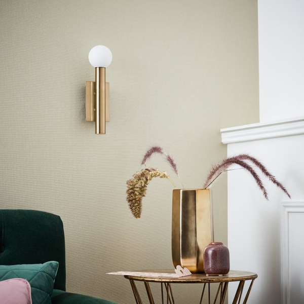 Ścienna lampa kula Lucky 90053/31 art deco mosiądz