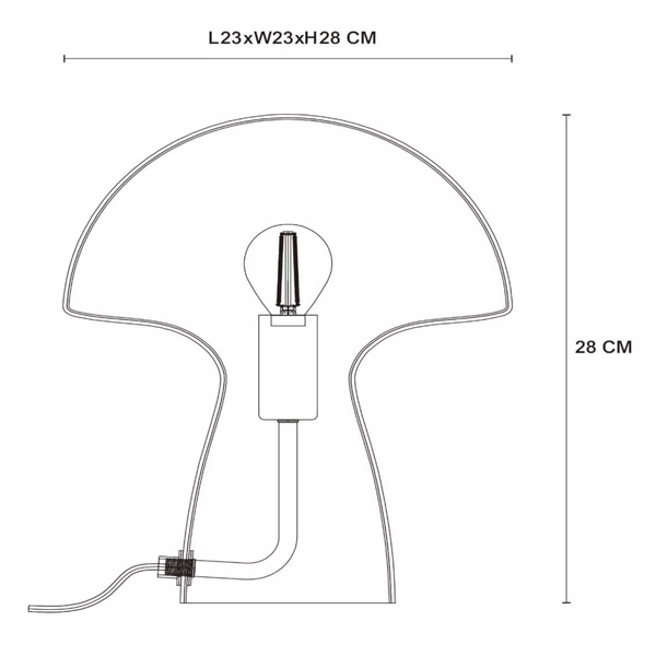Biała lampa stojąca Fungo na szafkę nocną do sypialni