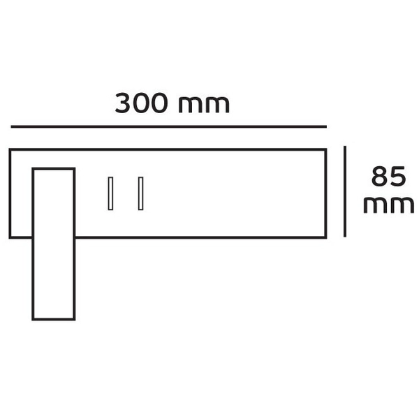 Loftowa OPRAWA ścienna VK/04230/W/W/30/L MDECO metalowa OPRAWA kinkiet LED 9W 3200K regulowana biała