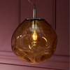 LAMPA wisząca AVIA S 10416115 Kaspa szklana OPRAWA zwis bursztynowy