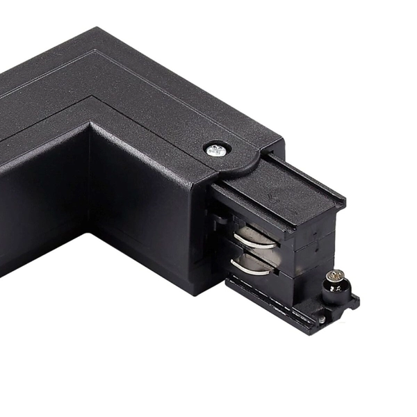 Łącznik kątowy L do szyn 3-fazowych lewy 327857 metalowy czarny