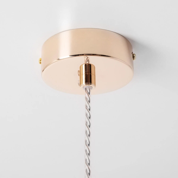 Lampa wisząca GEM P0389-01D-F7AC tuba szklany złota przezroczysta