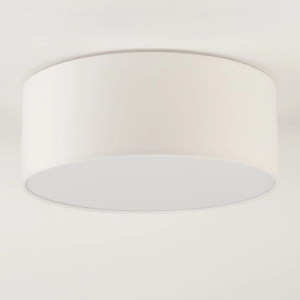Lampa sufitowa okrągła salonowa Soft 40649 Sigma welurowa biała