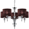 Wisząca lampa jadalniana Impress elegancka brązowa chrom