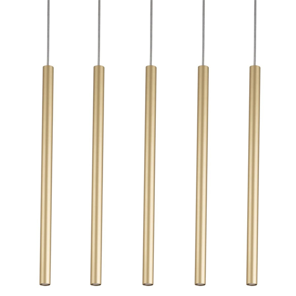 Wielopunktowa lampa wisząca Sopel 33617 Sigma cylindriczna złota