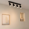 Industrialna lampa podsufitowa Pipe Ring Spot ML2073 na belce czarny