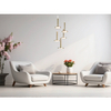 Salonowa lampa wisząca Esquel 5-punktowa LED 53W 3000K złota