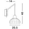 Lampa ścienna do gabinetu TACNA LE44361 koszyk drewniana biała