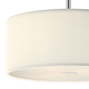 Salonowy zwis Zaragoza ZAR1733 Dar Lighting z abażurem plisowanym biały chrom