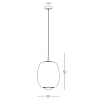 Owalna lampa wisząca 22057 szklana kula przezroczysty złoty