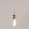 Marmurowa lampa wisząca Kioto MOD178PL-01GR złota szara