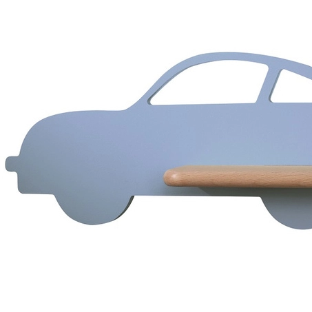 Ścienny kinkiet Kids Car 21-84798 LED 5W 4000K półka niebieski drewno