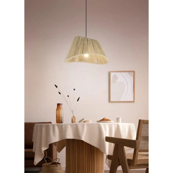 Wisząca lampa boho VALERIE R31881036 ekologiczna beżowy szary