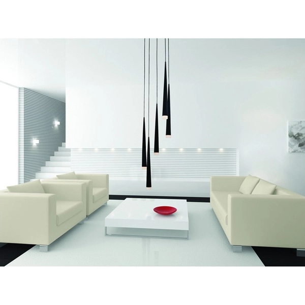 Jadalniana lampa wisząca Stylo kaskada nad stół czarna