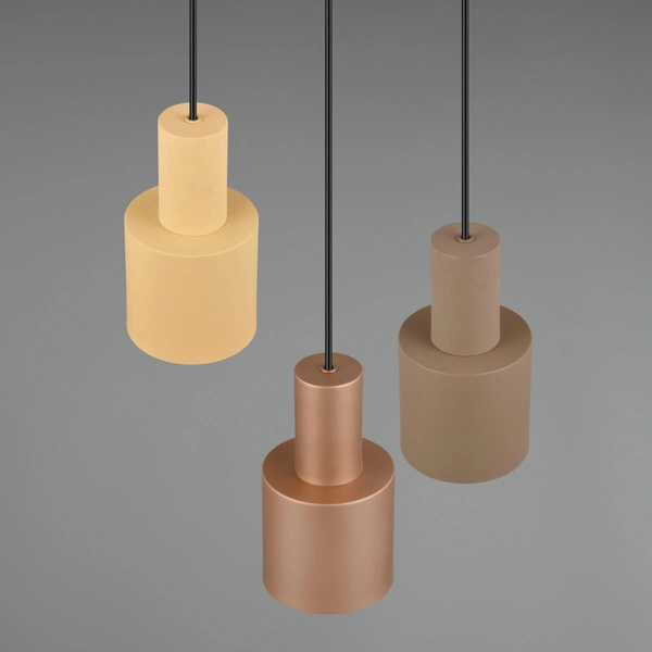 Kaskadowa lampa zwisająca ELIOR DL317319430 czarny brązowy multikolor