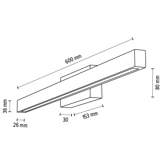 Lampa ścienna AQUA VIVA 19910104 łazienkowa LED 9W 3000K IP44 czarny drewno