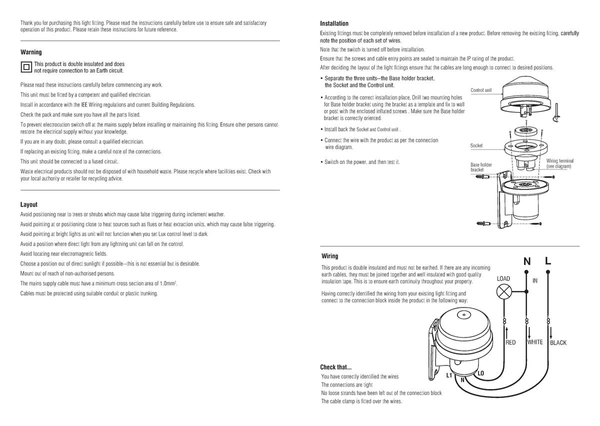 Elewacyjny czujnik zmierzchu Photocell 90981 Saxby IP44 czarny