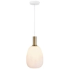 Szklana lampa wisząca nad stół Alton 47303001 biały złoty