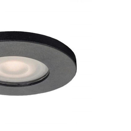 Oczko LAMPA sufitowa LAGOS LP-440/1RS BK Light Prestige okrągła OPRAWA podtynkowa WPUST metalowy IP65 czarny