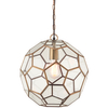 Nowoczesna lampa wisząca Miele 69784 Endon geometryczna kula ball mosiądz