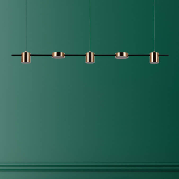 Modernistyczna LAMPA wisząca REMDAL PND-16374-5-BK-3K Italux metalowa OPRAWA LED 30W 3000K sticks czarne