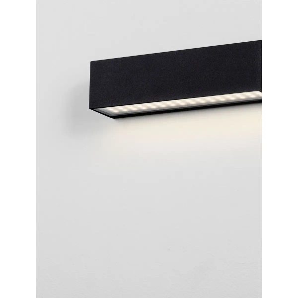Prostokątny led ścienny RAVEZCO LE75199 LED 8W 3000K IP65 czarna