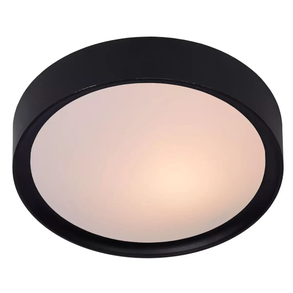 Sufitowa lampa na korytarz Lex 08109/01/30 Lucide okrągła metalowa czarna