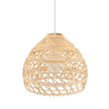 Wisząca lampa Boho 11150 gniazdo japandi siatka do kuchni drewniana biała