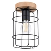 Sufitowa lampa druciana Gotto SL.1262 Sollux metalowa czarna drewniana