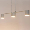 Lampa wisząca nad wyspę Mila 3 41356 do kuchni tubki szare beżowe