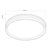 Plafon sufitowy Barbara 326683 Polux LED 72W 3000-6000K IP44 czarny biały