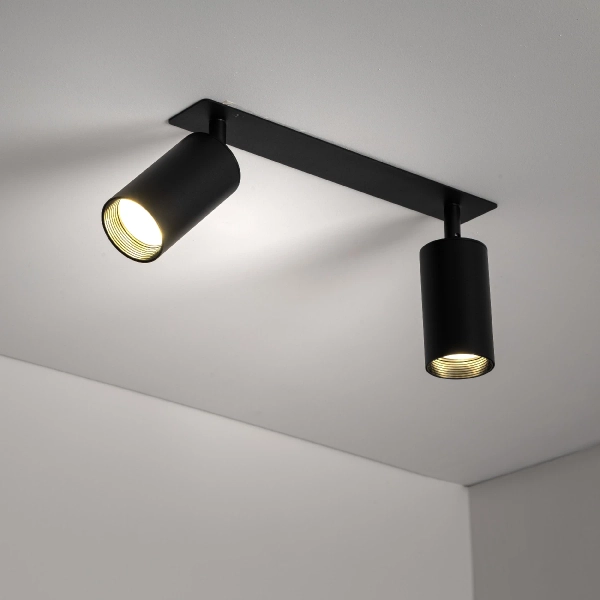 Minimalistyczna lampa sufitowa Amis 10807 ruchome tubki czarne złote