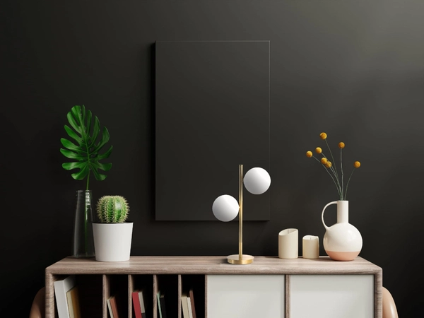 Lampka biurkowa złota Dorado LP-002/2T Light Prestige szklane mleczne bańki