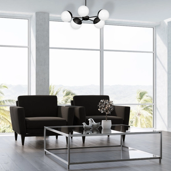 LAMPA sufitowa SFERA MLP8866 Milagro metalowa OPRAWA loftowy plafon kule balls na wysięgnikach sticks czarne białe