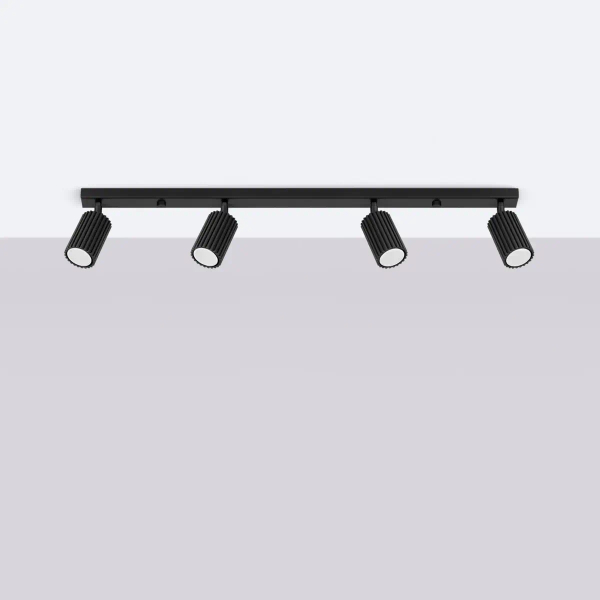 Lampa sufitowa na listwie KARBON SL.1584 tubki regulowane czarne
