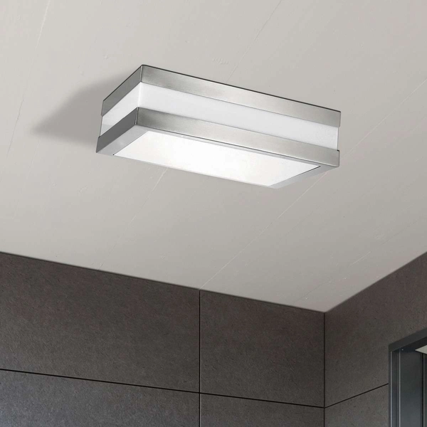Zewnętrzna LAMPA sufitowa stropowa STUTTGART 8227 Rabalux kwadratowa OPRAWA plafon outdoor IP44 stal nierdzewna